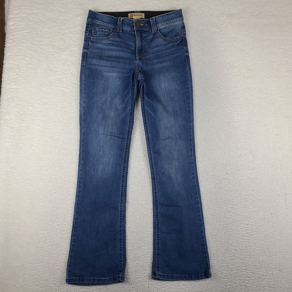 Democracy Jeans Womens 6 Blue Ab Technology Boot Cut Dark Wash Denim